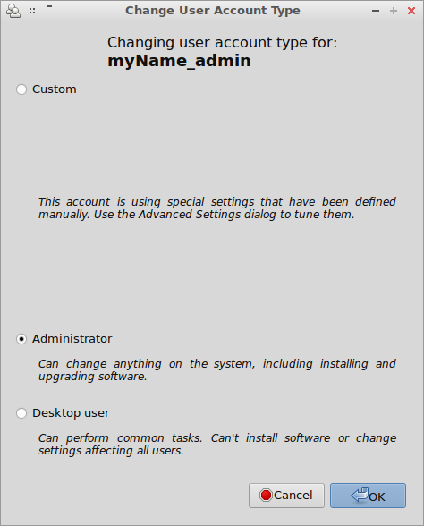 Set Account Type